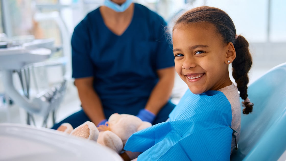 Child in dental chair