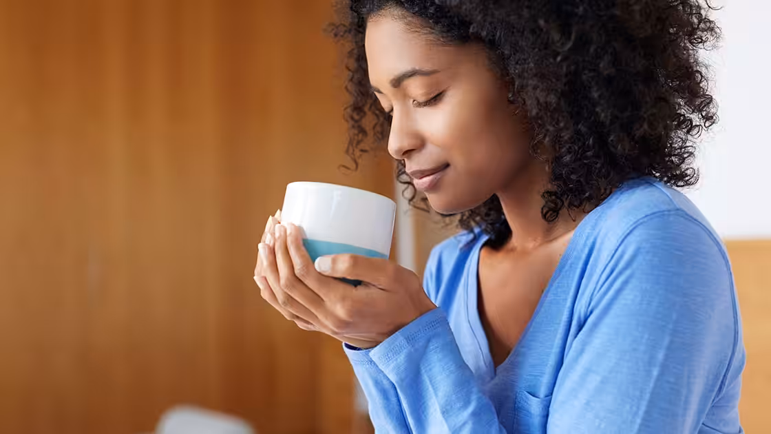 Sedation Dentistry Patient Drinking Coffee
